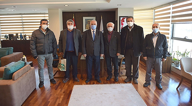 BAŞKAN GÖKHAN KOOPERATİF BAŞKANLARINI AĞIRLADI