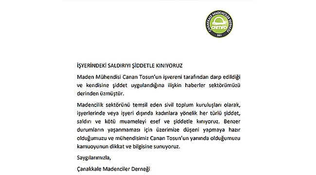 "İŞYERİNDEKİ SALDIRIYI ŞİDDETLE KINIYORUZ"