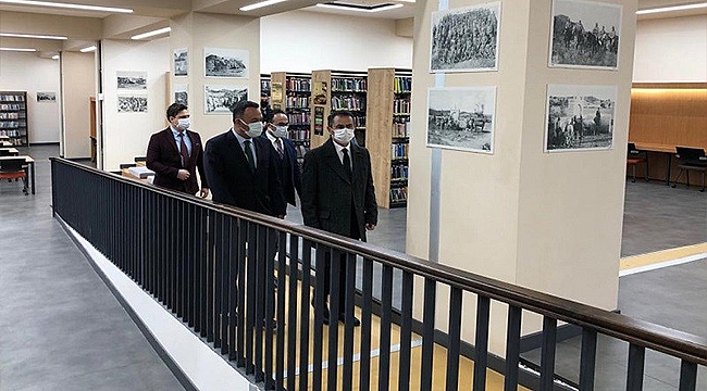 VALİ AKTAŞ, MEHMET AKİF ERSOY İL HALK KÜTÜPHANESİNDE İNCELEMELERDE BULUNDU