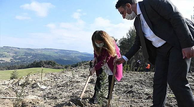 8 MART ETKİNLİĞİ KAPSAMINDA FİDANLAR TOPRAKLA BULUŞTU