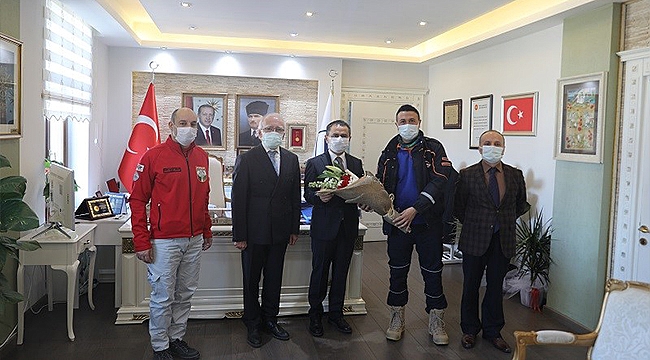 AFAD HEYETİ, 1-7 MART DEPREM HAFTASI KAPSAMINDA VALİ AKTAŞ'I ZİYARET ETTİ