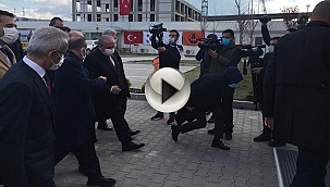 TBMM BAŞKANI ŞENTOP KÖPRÜ ŞANTİYESİNDEYDİ