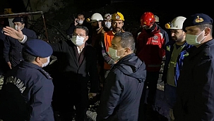 VALİ AKTAŞ, GÖÇÜK MEYDANA GELEN MADEN OCAĞINDA İNCELEMELERDE BULUNDU