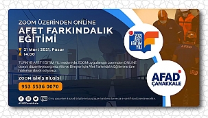 ZOOM ÜZERİNDEN ONLİNE AFET FARKINDALIK EĞİTİMİ