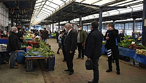 BAŞKAN GÖKHAN PAZAR ALANINDA DENETİM GERÇEKLEŞTİRDİ