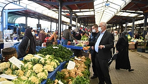 BAŞKAN GÖKHAN SALI PAZARINI DENETLEDİ.