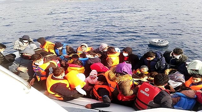 ÇANAKKALE AÇIKLARINDA 110 DÜZENSİZ GÖÇMEN YAKALANDI..!