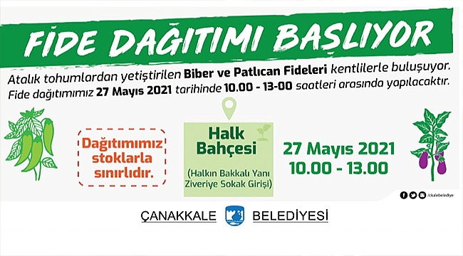 BİBER VE PATLICAN FİDESİ DAĞITIMI BAŞLIYOR