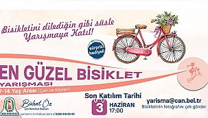 ÇAN BELEDİYESİ EN GÜZEL BİSİKLET YARIŞMASI DÜZENLİYOR