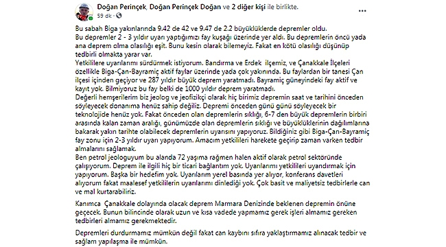 DOĞAN PERİNÇEK UYARMIŞTI!