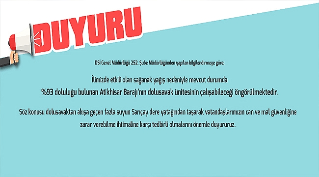 SARIÇAY TAŞABİLİR!