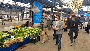 VALİ AKTAŞ, PAZAR YERLERİNDE DENETİMLERDE BULUNDU