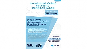 İŞKUR, ENGELLİ VE ESKİ HÜKÜMLÜLERE YÖNELİK 2021/3. DÖNEM PROJE DESTEKLERİNİ DUYURDU