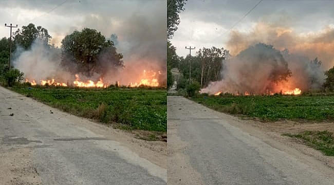 KÜÇÜKPAŞA İLE BÜYÜKPAŞA KÖYÜ ARASINDA YANGIN