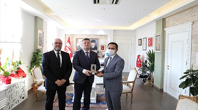 BELARUS CUMHURİYETİ İSTANBUL BAŞKONSOLOSU ALEKSEİ SHVED, VALİ AKTAŞ' I ZİYARET ETTİ