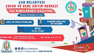 ÇAN BELEDİYESİ YAZ KURSLARI BAŞLIYOR