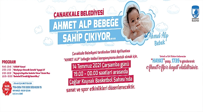 ÇANAKKALE BELEDİYESİ AHMET ALP BEBEĞE SAHİP ÇIKIYOR