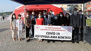 İSKELE MEYDANINDA COVİD-19 AŞI UYGULAMA NOKTASI KURULDU