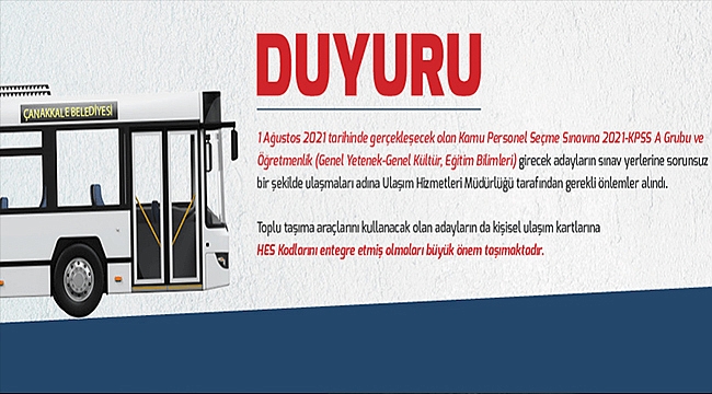 SINAV İÇİN GEREKLİ ÖNLEMLER ALINDI!