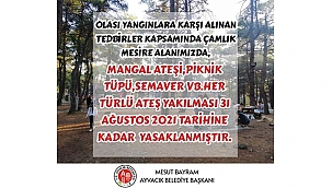 AYVACIK BELEDİYESİ'NDEN YANGINLARA KARŞI ÖNLEM