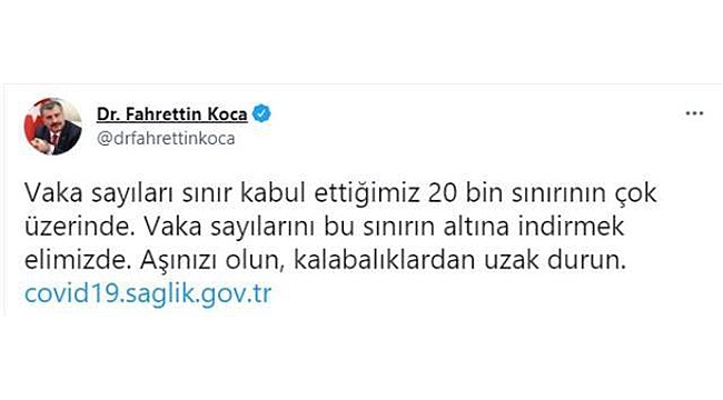 BAKAN KOCA'DAN AŞI OLMAYANLARA KÖTÜ HABER!