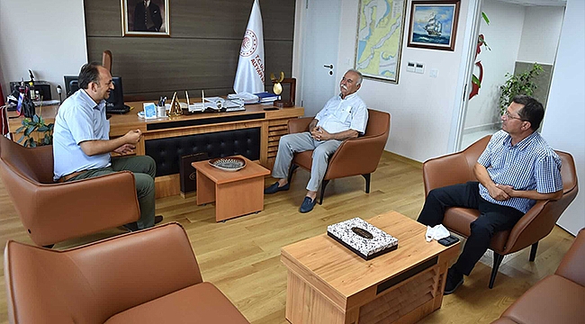 BAŞKAN GÖKHAN'DAN LİMAN BAŞKANI AYDEMİR'E İADE-İ ZİYARET