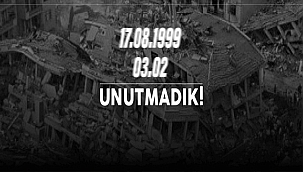 BAŞKAN GÖKHAN'IN 17 AĞUSTOS 1999 DEPREMİ ANMA MESAJI