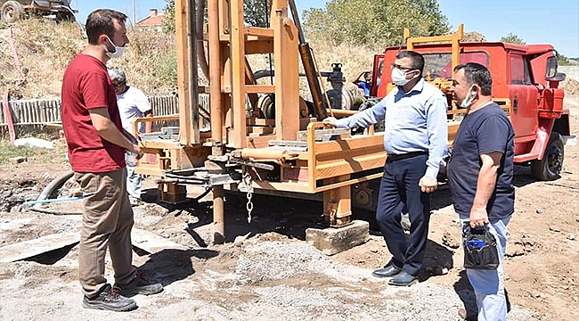 ÇAN BELEDİYESİ ŞEBEKE SUYUNA TAKVİYE SU SONDAJ ÇALIŞMASINA BAŞLADI 