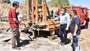 ÇAN BELEDİYESİ ŞEBEKE SUYUNA TAKVİYE SU SONDAJ ÇALIŞMASINA BAŞLADI 