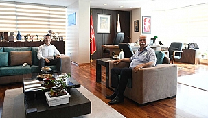 GARANTİ BANKASI ŞUBE MÜDÜRÜNDEN BAŞKAN GÖKHAN'A ZİYARET