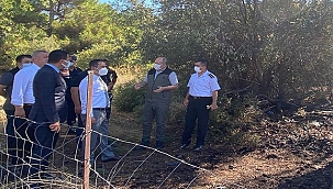 VALİ AKTAŞ, TAVAKLI KÖYÜ YANGIN BÖLGESİNDEKİ ÇALIŞMALARI YERİNDE İNCELEDİ