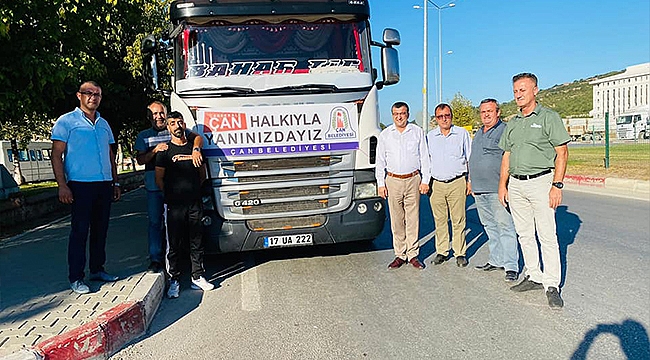 YANGIN BÖLGELERİNE 4.TIR DESTEĞİ YOLA ÇIKTI