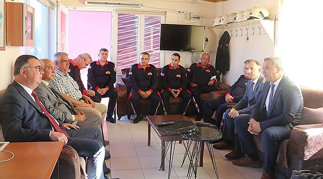 BAŞKAN ARSLAN İTFAİYE MÜDÜRLÜĞÜNÜ ZİYARET ETTİ