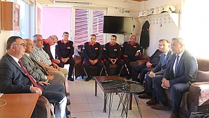 BAŞKAN ARSLAN İTFAİYE MÜDÜRLÜĞÜNÜ ZİYARET ETTİ