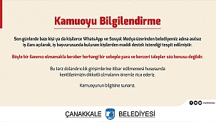 BELEDİYEDEN DOLANDIRICILIK UYARISI!