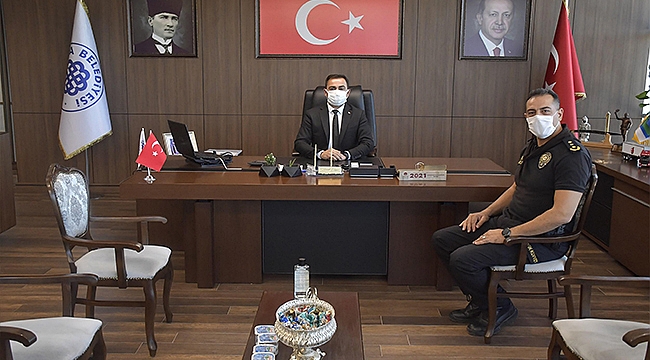 BİGA İLÇE EMNİYET MÜDÜRÜ'NDEN BAŞKAN ERDOĞAN'A ZİYARET