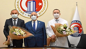 ÇOMÜ HASTANESİNDE DEVİR TESLİM TÖRENİ GERÇEKLEŞTİ