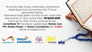 GELENEKSEL ISSIZ CUMA HAYRI 10 EYLÜL'DE