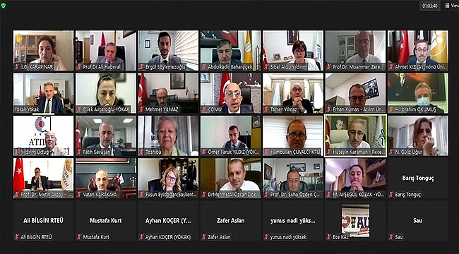 YÖKAK KURUMSAL AKREDİTASYON PROGRAMI TEMSİLCİLERİ İLE ÇEVİRİMİÇİ TOPLANTI GERÇEKLEŞTİRİLDİ