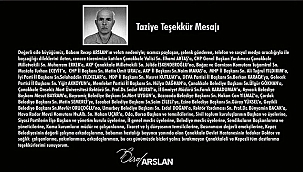 BAŞKAN ARSLAN'DAN TAZİYE TEŞEKKÜR MESAJI