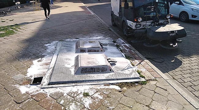 YER ALTI ÇÖP KONTEYNERLERİ TEMİZLENDİ
