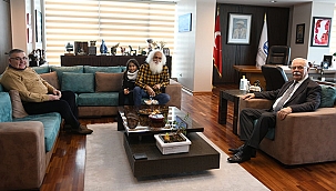 BAŞKAN GÖKHAN, KESİMOĞLU VE SUAVİ'Yİ MAKAMINDA AĞIRLADI