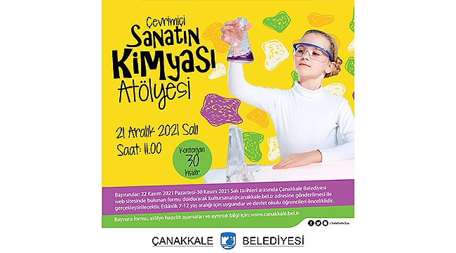 ÇOCUKLAR İÇİN "SANATIN KİMYASI ATÖLYESİ" BAŞVURULARI BAŞLIYOR