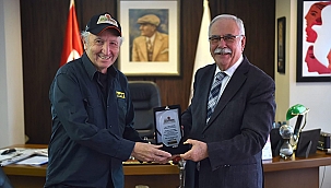 OFFROAD KULÜBÜ TEMSİLCİSİ LEVENT UYSAL BAŞKAN GÖKHAN'I ZİYARET ETTİ