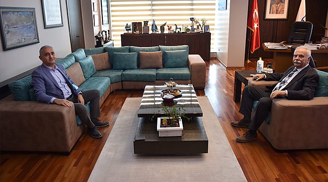 ŞEKERBANK ŞUBE MÜDÜRÜ BAYRAKTAR'DAN BAŞKAN GÖKHAN'A ZİYARET