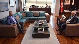 ŞEKERBANK ŞUBE MÜDÜRÜ BAYRAKTAR'DAN BAŞKAN GÖKHAN'A ZİYARET