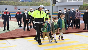 TRAFİK EĞİTİM PARKURUNDA ÖĞRENCİLERİMİZE TRAFİK EĞİTİMİ VERİLDİ