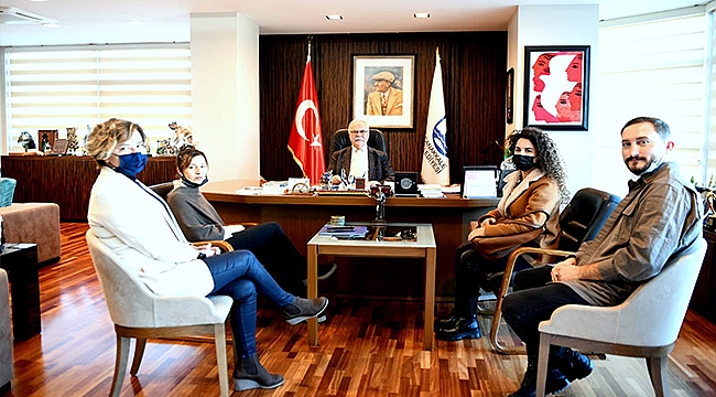 KARDEŞ KENT ELÇİSİ KARAGÖZ'DEN BAŞKAN GÖKHAN'A ZİYARET