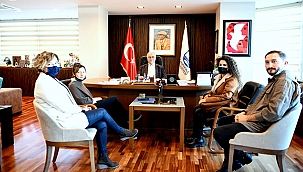 KARDEŞ KENT ELÇİSİ KARAGÖZ'DEN BAŞKAN GÖKHAN'A ZİYARET