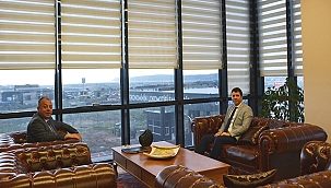 EZİNE KAYMAKAMI YUNUS KIZILGÜNEŞ'DEN ÇTSO'YA İADE-İ ZİYARET